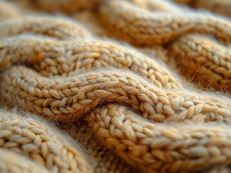 Knitted wool texture in close-up, evoking warmth and cozy themes.