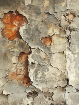 Old plaster wall with cracks and texture, great for historical and textured backgrounds.