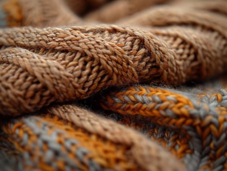 Knitted wool texture in close-up, evoking warmth and cozy themes.