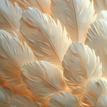 Close-up of feathers in soft light, great for texture and delicate design projects.