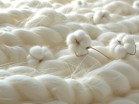 Close-up of fluffy cotton balls, suitable for soft and natural backgrounds.