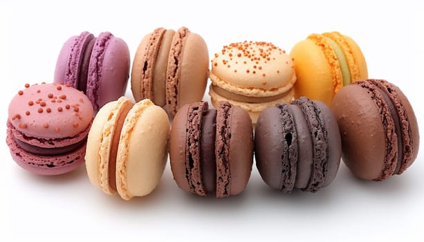 Close-up of multicolored macaroon. High quality photo
