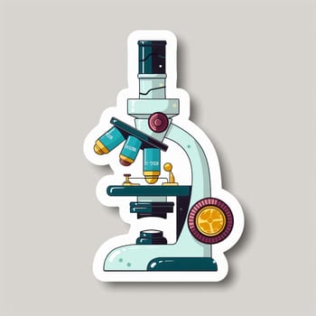 A casual microscope icon. Science and Medicine. High quality illustration