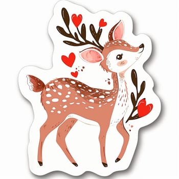 A cute fawn casual icon. High quality illustration