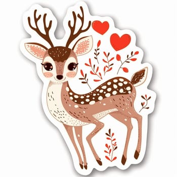 A cute fawn casual icon. High quality illustration