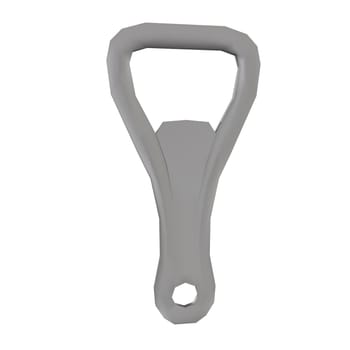 Bottle Opener isolated on white background. High quality 3d illustration