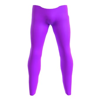 Purple Pants isolated on white background. High quality 3d illustration