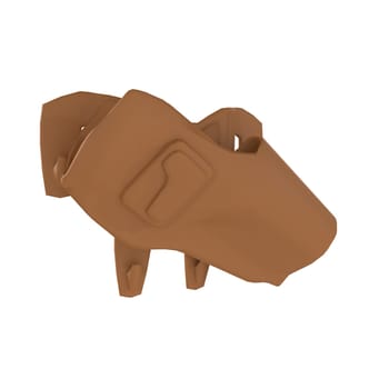 Gun Holster isolated on white background. High quality 3d illustration