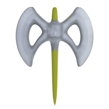 Stylized Axe isolated on white background. High quality 3d illustration
