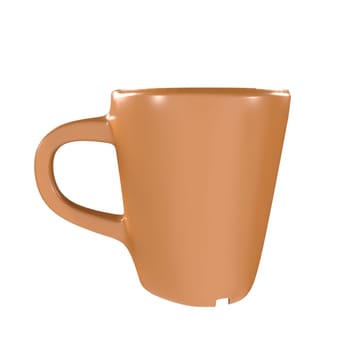 Water Cup isolated on white background. High quality 3d illustration