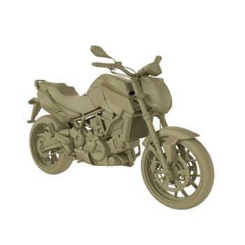 Motorcycle isolated on white background. High quality 3d illustration