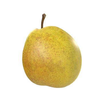 Pear isolated on white background. High quality 3d illustration
