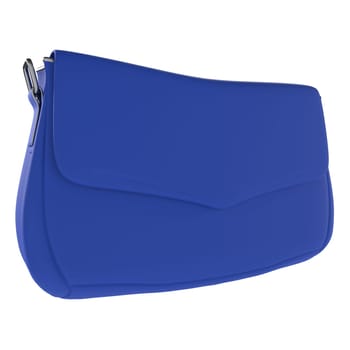 Blue Handbag isolated on white background. High quality 3d illustration