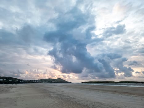 Beautiful sunset at Portnoo Narin beach in County Donegal - Ireland.