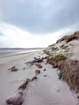 Sand storm at Dooey beach by Lettermacaward in County Donegal - Ireland.