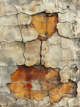 Old plaster wall with cracks and texture, great for historical and textured backgrounds.