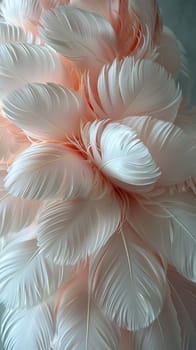 Close-up of feathers in soft light, great for texture and delicate design projects.