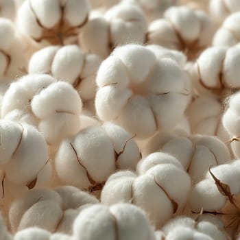 Close-up of fluffy cotton balls, suitable for soft and natural backgrounds.