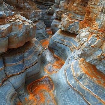 Layered rock formations in a canyon, capturing geological beauty and natural history.