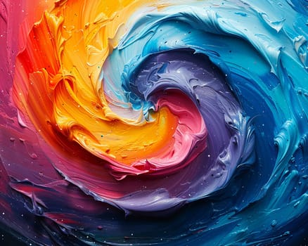 Abstract acrylic paint swirls in vivid colors, suitable for creative and artistic backgrounds.