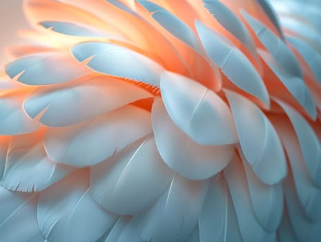 Close-up of feathers in soft light, great for texture and delicate design projects.