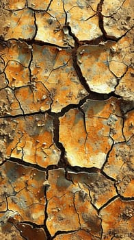 Cracked dry earth texture in desert, representing drought and environmental themes.