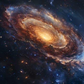 Spiraling galaxy in deep space, ideal for cosmic and inspirational themes.