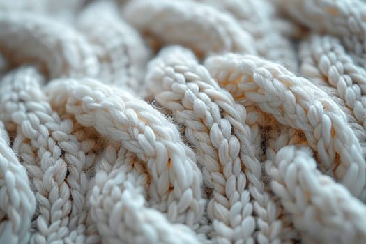 Knitted wool texture in close-up, evoking warmth and cozy themes.