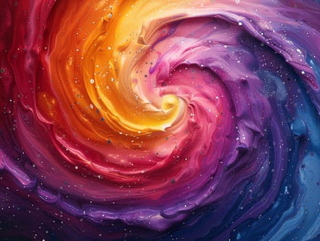 Abstract acrylic paint swirls in vivid colors, suitable for creative and artistic backgrounds.