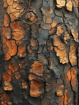 The texture of bark on an ancient tree, showcasing the passage of time and nature's resilience.