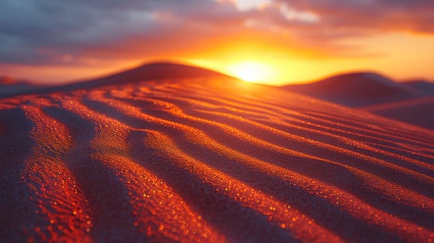 Warm desert sand patterns at sunset, perfect for natural and abstract backgrounds.