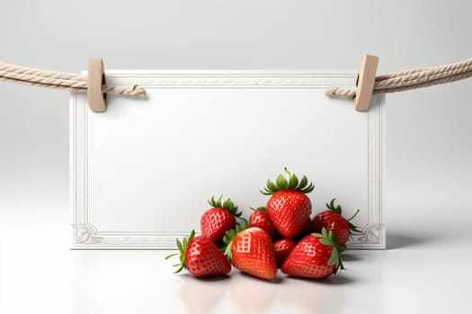 ripe strawberry isolated on white background .