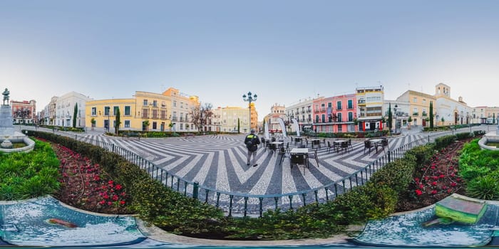 Badajoz, Spain, sunday. february 29 2024. Plaza de San Andres, Historical Square in Badajoz, Extremadura