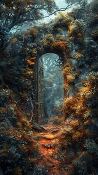 Mystic doorway opening into an expanse of imagination, each threshold a promise of stories untold.