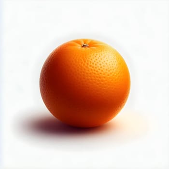 Fresh Orange, close-up isolated on a White background. High quality photo