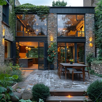 Modern Urban Garden in Loft Conversion Exterior, showcasing urban renewal.