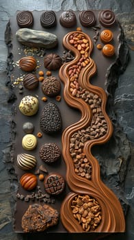 Chocolatier Studio Designs Decadent Masterpieces in Business of Sweet Arts, Chocolate palettes and truffle designs design a narrative of decadent masterpieces and sweet arts in the chocolatier studio business.