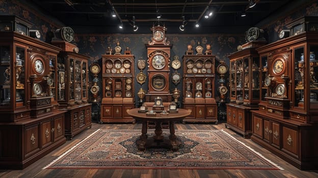 Antique Collection Unveils Historical Elegance in Business of Time-Honored Treasures, Antique clocks and collectible curios unveil a story of historical elegance and time-honored treasures in the antique collection business.