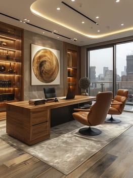 Interior Designer Presents 3D Renderings to Business Clients, A fusion of art and technology is on display as clients are immersed in virtual room designs.