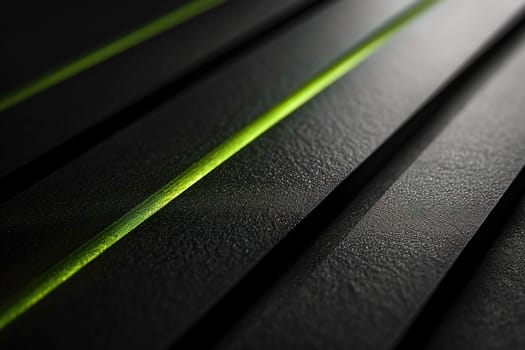 Horizontal black texture background with green lines.