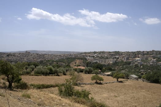 modica sicily village cityscape view panorama