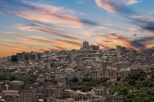 modica sicily village cityscape view panorama