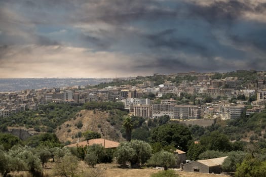 modica sicily village cityscape view panorama