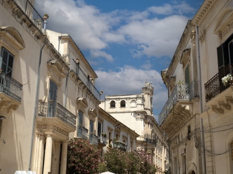 Scicli baroque style ancoent village in Sicily Italy