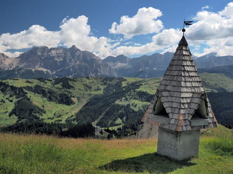 dolomites mountains badia valley view panorama landscape