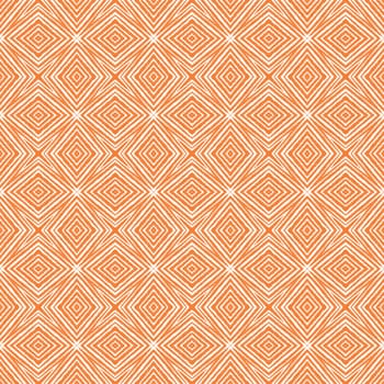 Textured stripes pattern. Orange symmetrical kaleidoscope background. Trendy textured stripes design. Textile ready superb print, swimwear fabric, wallpaper, wrapping.