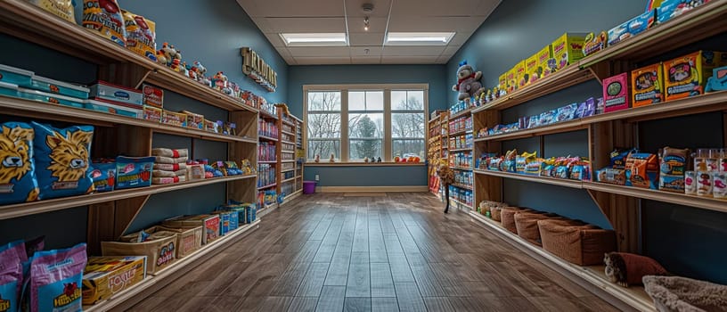 Pet Store Owner Creates Welcoming Environment for Customers and Furry Friends, Shelves of toys and treats set the stage for stories of pets and the people who love them.