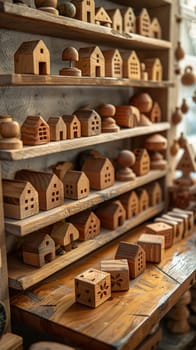Wooden Toy Workshop Carves Childhood Memories in Business of Handcrafted Playthings, Wooden blocks and toy prototypes carve a story of childhood memories and handcrafted playthings in the wooden toy workshop business.