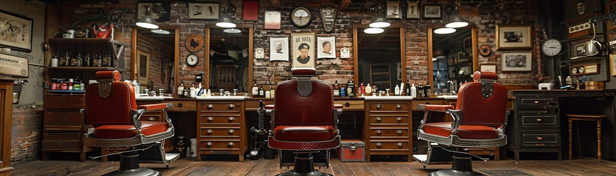 Classic Barbershop Revives Timeless Style in Business of Traditional Men's Grooming, Barber chairs and hot towels revive a story of timeless style and traditional men's grooming in the classic barbershop business.