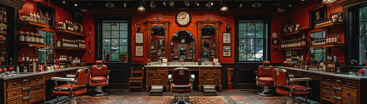 Classic Barbershop Revives Timeless Style in Business of Traditional Men's Grooming, Barber chairs and hot towels revive a story of timeless style and traditional men's grooming in the classic barbershop business.